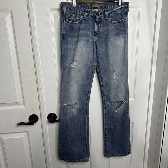 Abercrombie & Fitch Madison Jeans Sz 6L Distressed A&F 6 denim pants vintage 90s - Picture 1 of 9